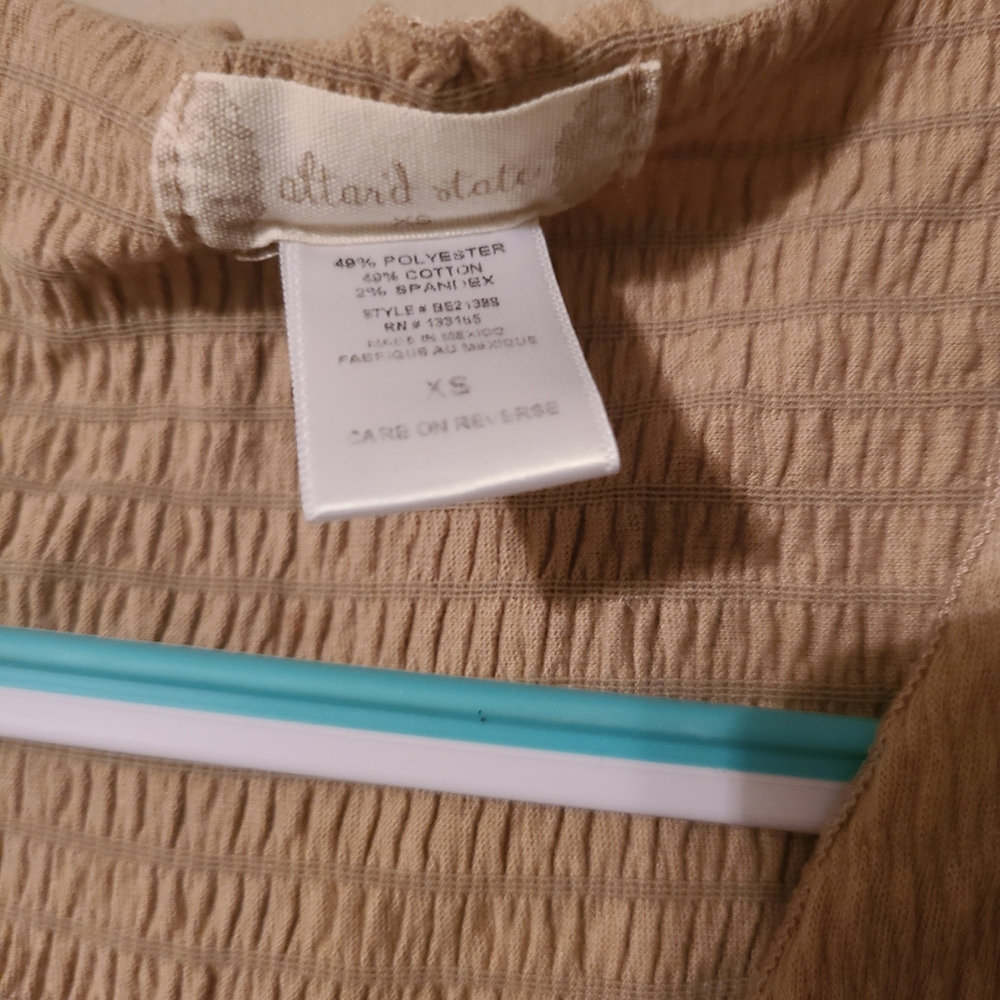 Altar'd State Tan Ruched Crop Top - Picture 3 of 3
